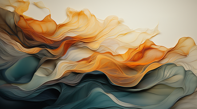 kunst, golvend, symbool voor energetische reiniging