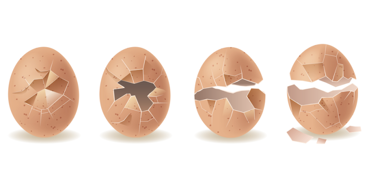 Barsten in het leven op weg naar de Paasdagen