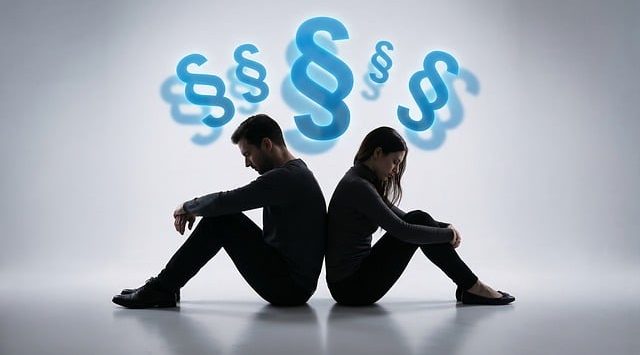 twee mensen met rus tegen elkaar. Pensioenspecialist voor scheiden gezocht