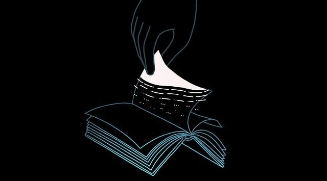 tekening van pagina omslaan symbool voor afhechten relatie na vreemdgaan